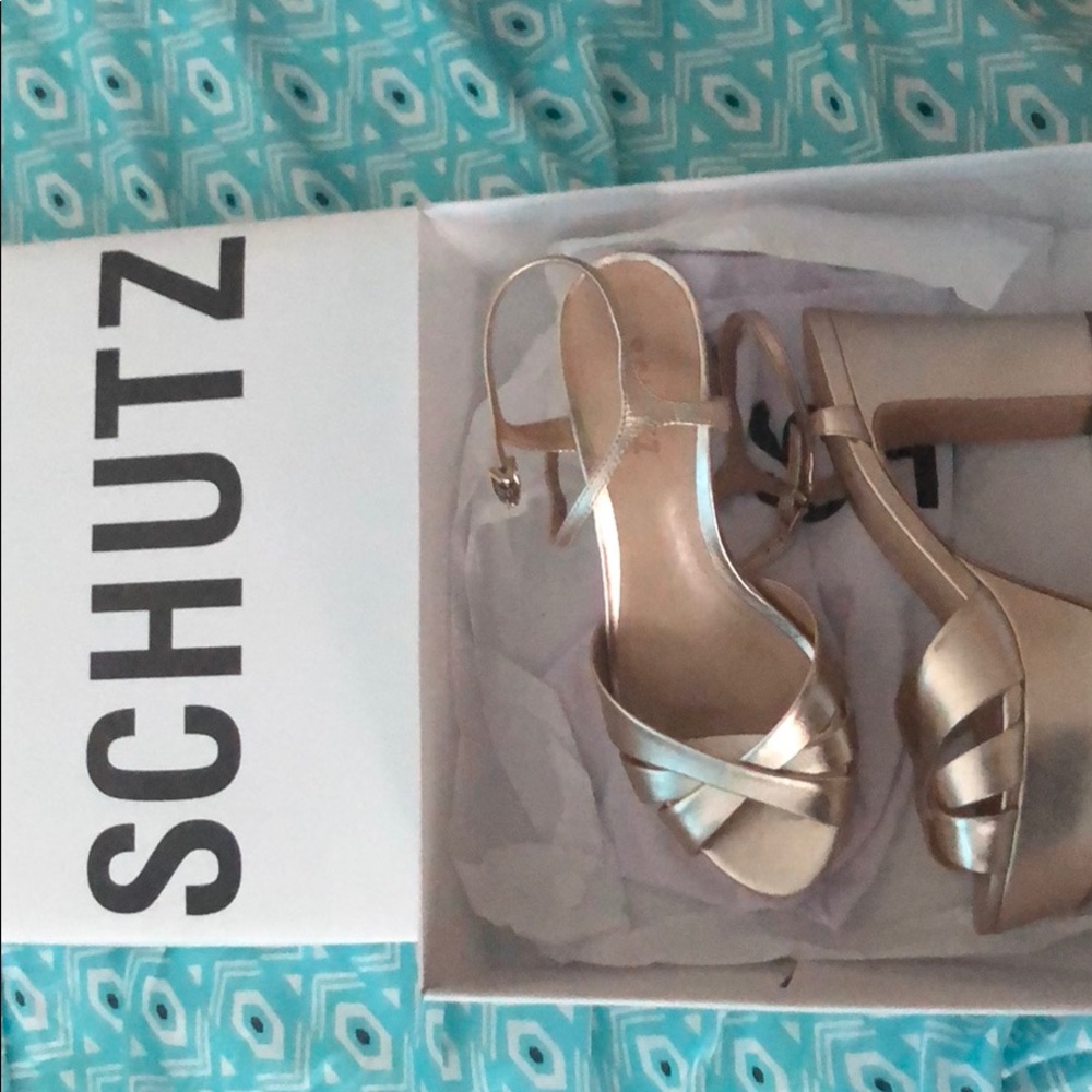 Schutz gold platform in mint condition - Picture 2 of 3